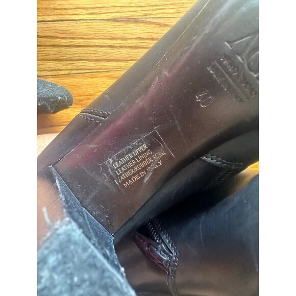 AGL (Attilio Giusti Leombruni) Black Leather Ankle Boots — Made in Italy Sz 40 - Picture 7 of 7